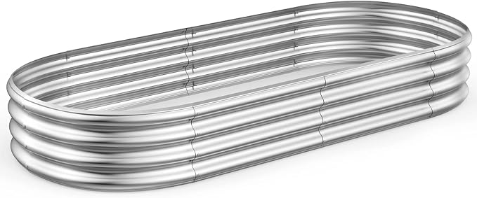 Galvanized Raised Garden Bed Kit 8ft Galvanized Planter Garden Boxes Outdoor by RaisedGardenBed