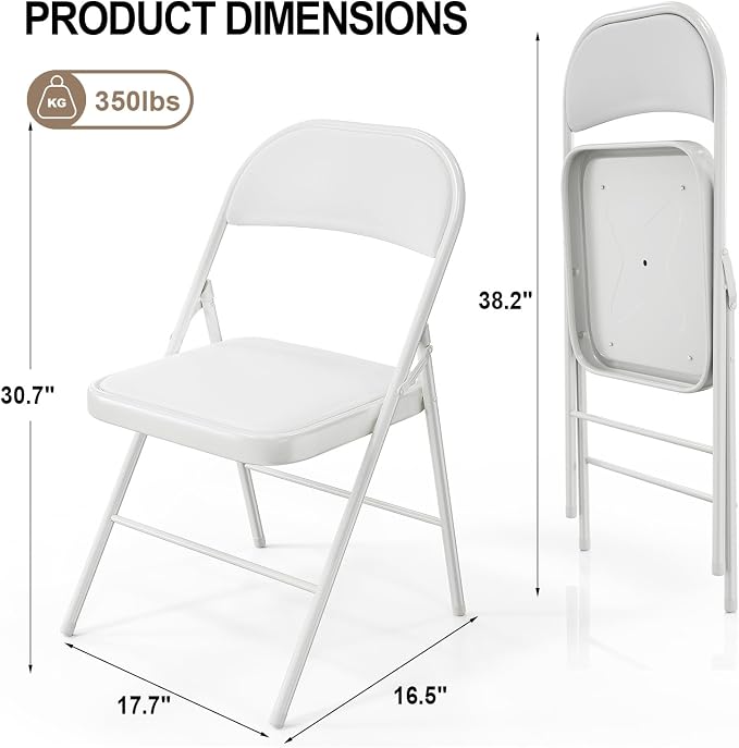 VINGLI 10 Pack Folding Chairs - Image 3