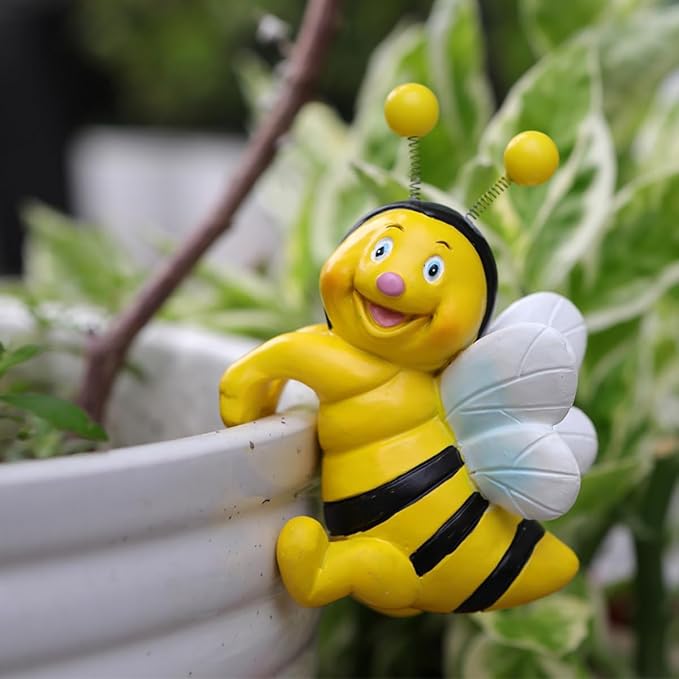 2-Piece Set Bees Pot Huggers for Planters, Climbing Bee Flower Pot Hugger - Image 4