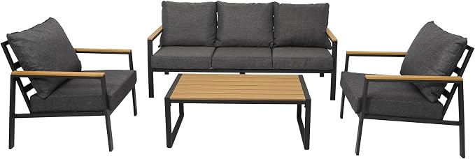 Patio Furniture Set, 4 Pieces Outdoor Furniture Patio Conversation Set - Image 7