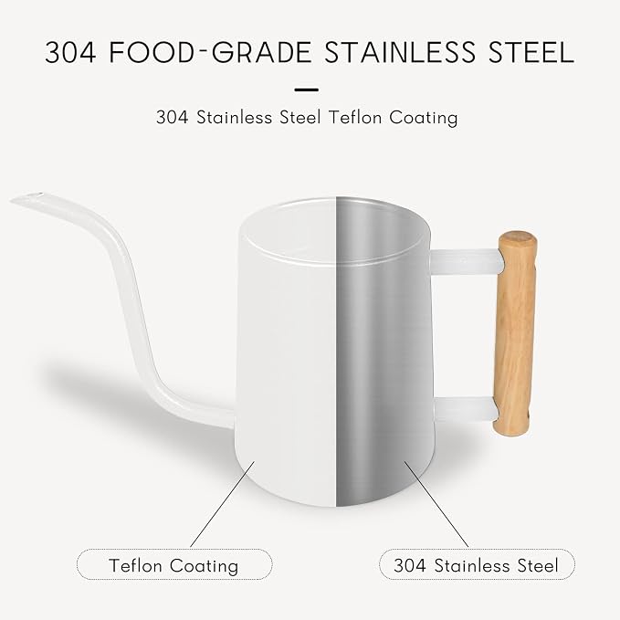 Watering Can Indoor Plants, 35 oz/1000 ml Metal Stainless Steel Watering Can Pot - Image 5