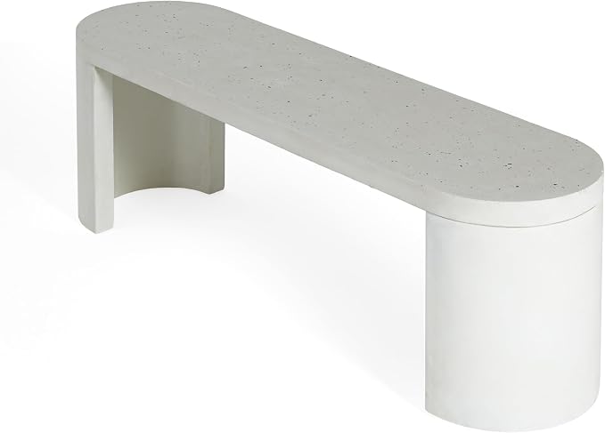 Christopher Knight Home Vex Set of 2 Concrete Outdoor Bench - Image 7