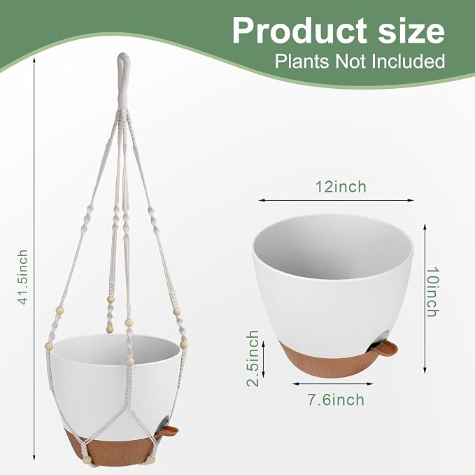 41.5 Inch Macrame Plant Hanger Indoor Outdoor - Image 3