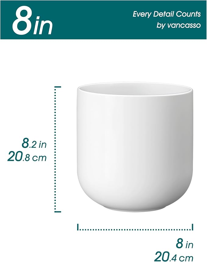 vancasso 8 Inch Ceramic Plant Pots, Planters - Image 2