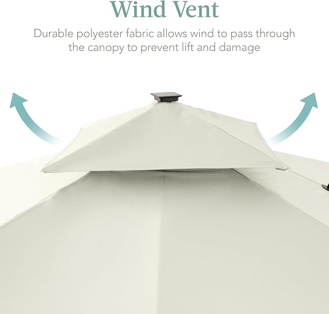 Best Choice Products 10x10ft Cantilever Patio Umbrella w/Base Included - Image 6