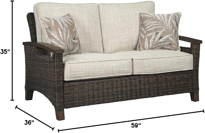 Signature Design by Ashley Paradise Trail Outdoor Loveseat - Image 12
