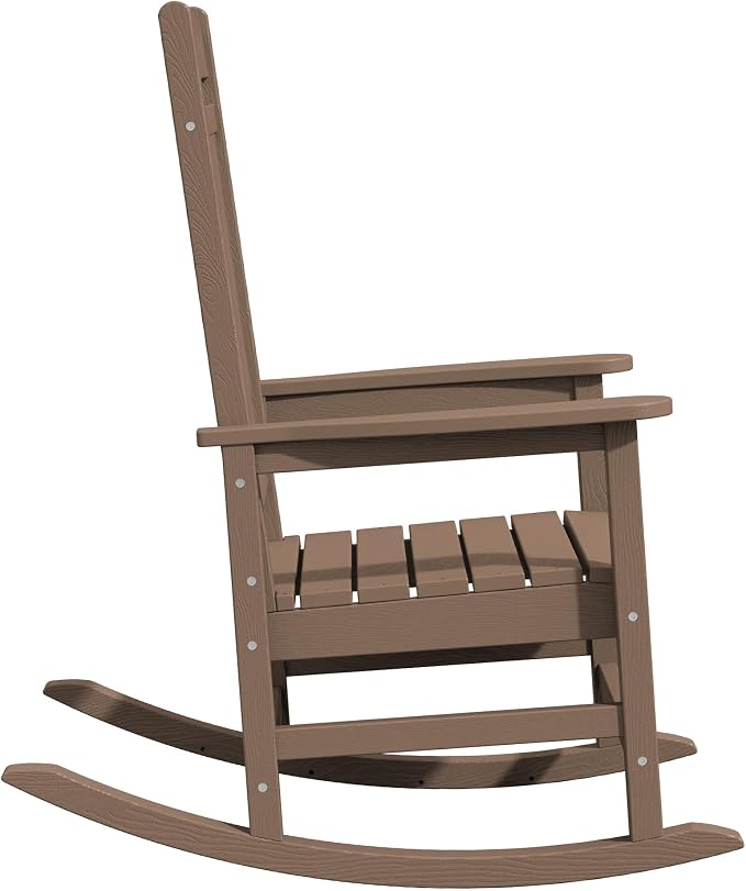 KINGYES Outdoor Rocking Chair Set of 2, High Density Polyethylene Patio Rocking - Image 11