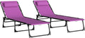 Outsunny Folding Chaise Lounge Chair Set of 2, Patio Sun Tanning Chair by Outsunny