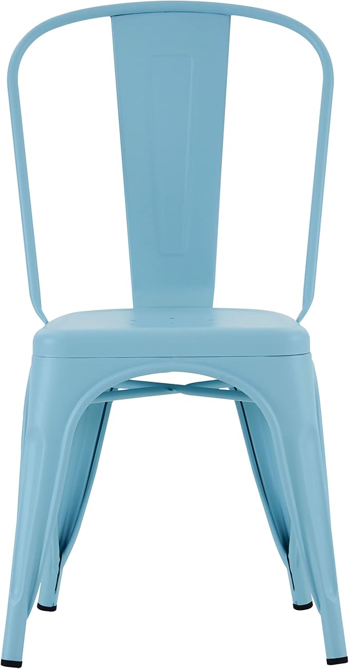 Nazhura Metal Dining Chair Farmhouse Tolix Style - Image 4