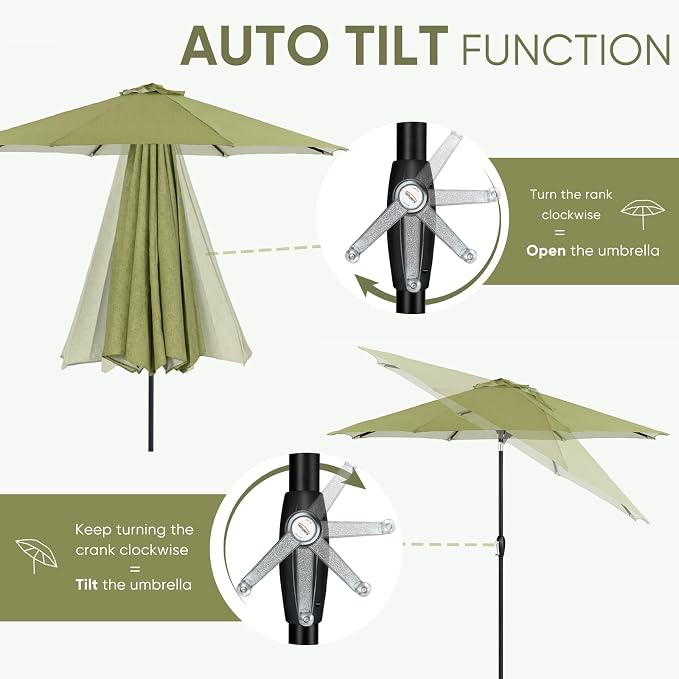 Tempera Patio Market Outdoor Table Umbrella - Image 2