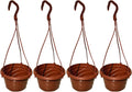 VIDELLY 4 Pieces Plastic Hanging Planters, 5.9 in Dia x 3.54 in H, Flower Plant by VIDELLY