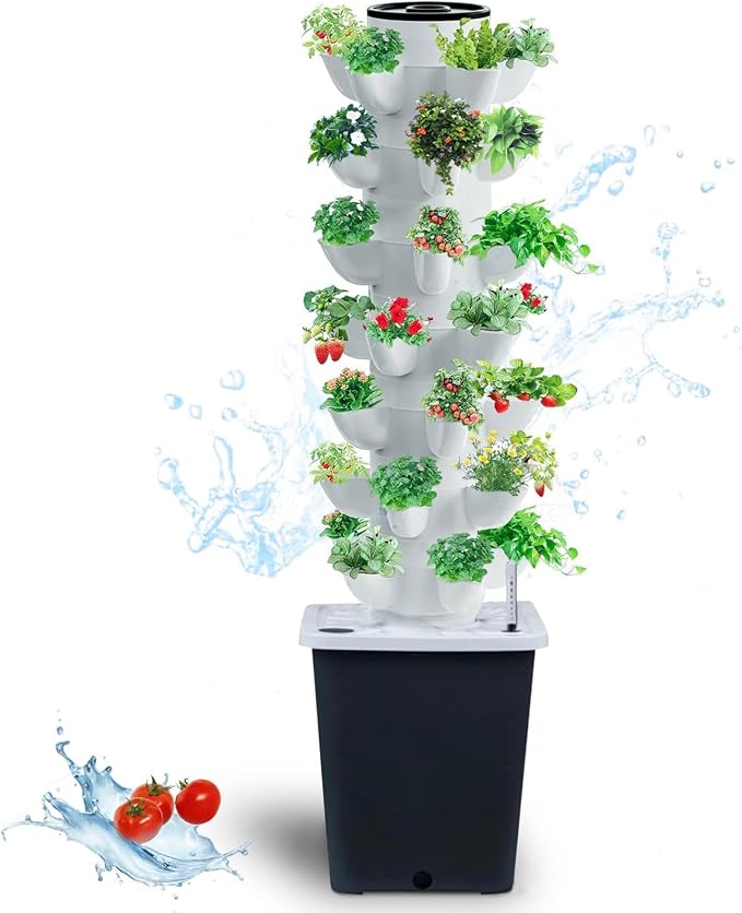 Hydroponics Tower Indoor Growing System Vertical Garden Planter Indoor Smart by JPWDDWYT