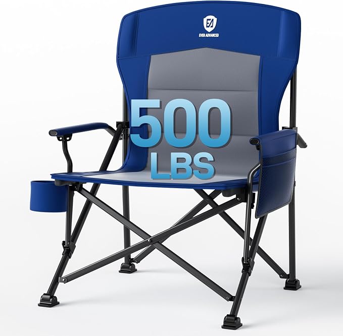 EVER ADVANCED Oversized Folding Camping Chair, by EVERADVANCED