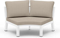 Outdoor Patio Sectional Modular Sofa, Aluminum 1 Piece Curved Patio Couch by Oasbira