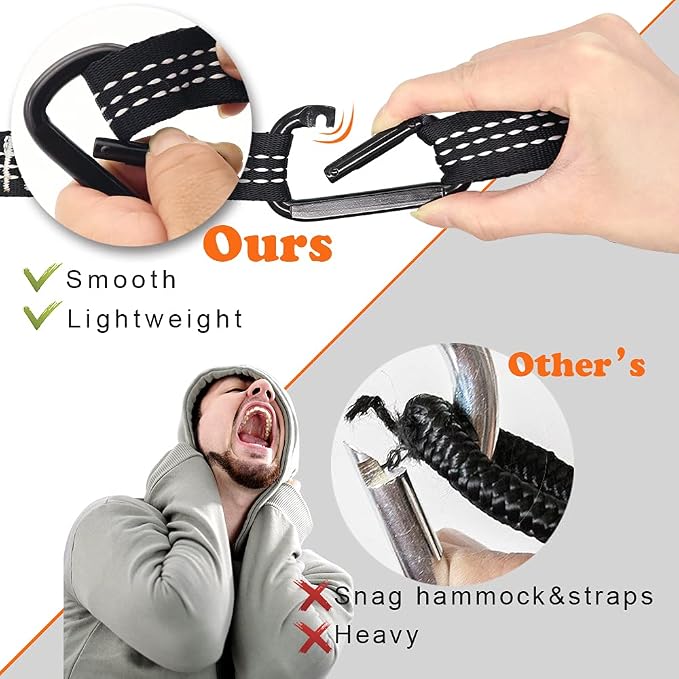 Camping Hammock, Super Lightweight Portable Parachute Hammock - Image 6