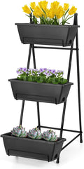 3 Tier Vertical Garden Planter Small Raised Garden Bed Freestanding Plastic by BTY