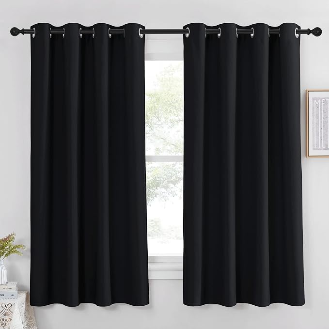 NICETOWN Black Out Curtains 63 inch Long by NICETOWN