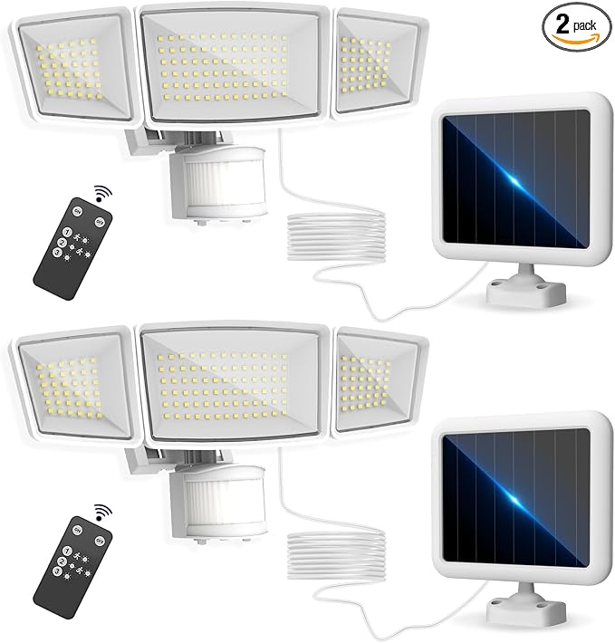 Energetic Solar Outdoor Lights, 1800LM 192 LED Security Motion Sensor Outdoor by EENERGETICLIGHTING