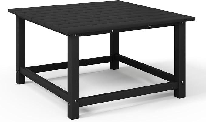 WestinTrends Malibu Low Outdoor HDPE Square Patio Coffee Table - Image 7