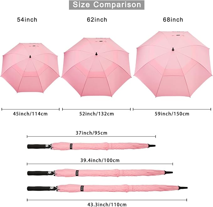 G4Free 47/54/62/68/72 Inch Automatic Open Golf Umbrella Oversize Extra Large - Image 9