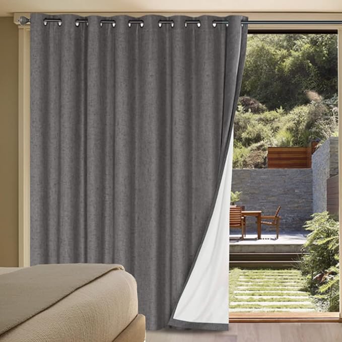 H.VERSAILTEX Linen Blackout Curtains Durable Thick Textured Linen Look 100% by HVERSAILTEX