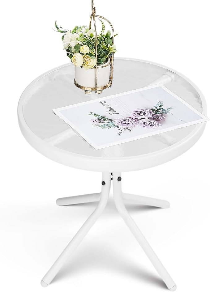 VINGLI Outdoor Side Table, Weatherproof Small Tables by VINGLI
