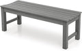 Stoog Outdoor Bench, 2-Person Outdoor Poly Lumber Backless Bench, Weatherproof by Stoog