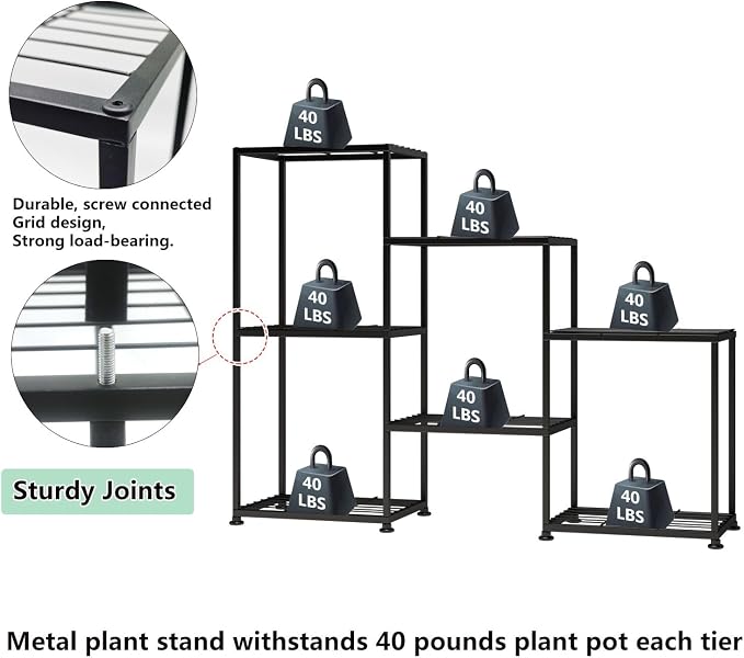 Metal Plant Stand Indoor Metal Plant Stands Outdoor Tiered Plant Shelf - Image 4