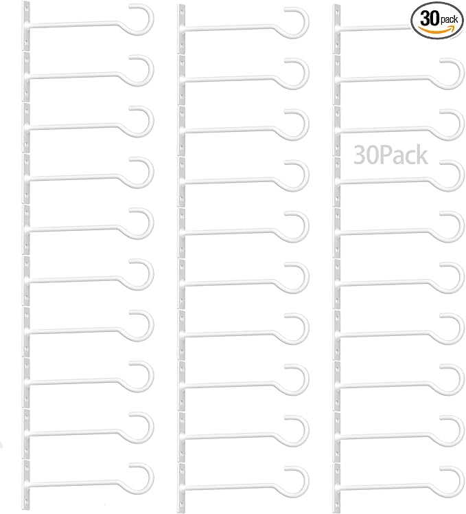 30Pack 6inch Hanging Plant Hooks Bracket Metal Wall Hook, Anti-Rust Indoor by QTJUST