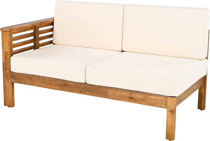 Christopher Knight Home Havets 81.25" Sectional L Shaped Sofa, 4 Pieces Acacia - Image 6