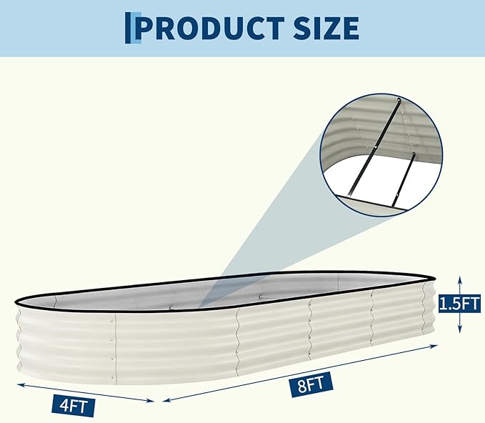 Garvee Galvanized Raised Garden Bed Outdoor, Rust-Resistant Raised Garden Beds - Image 2