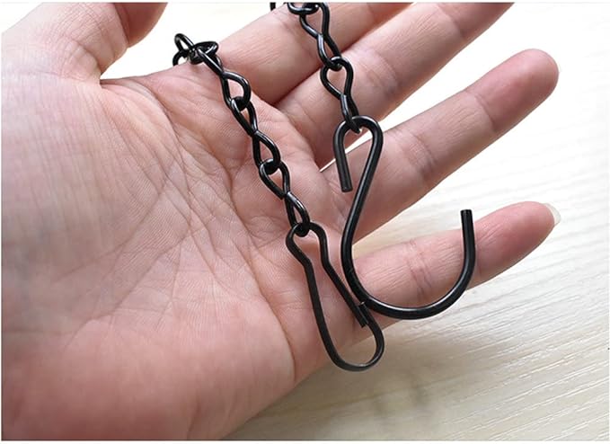 YINGFENG 10 Pack 9.5 Inch Black Hanging Chains, Garden Plant Hangers - Image 7