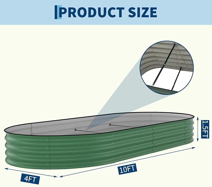 Garvee 2 Pack Galvanized Raised Garden Beds - Image 2