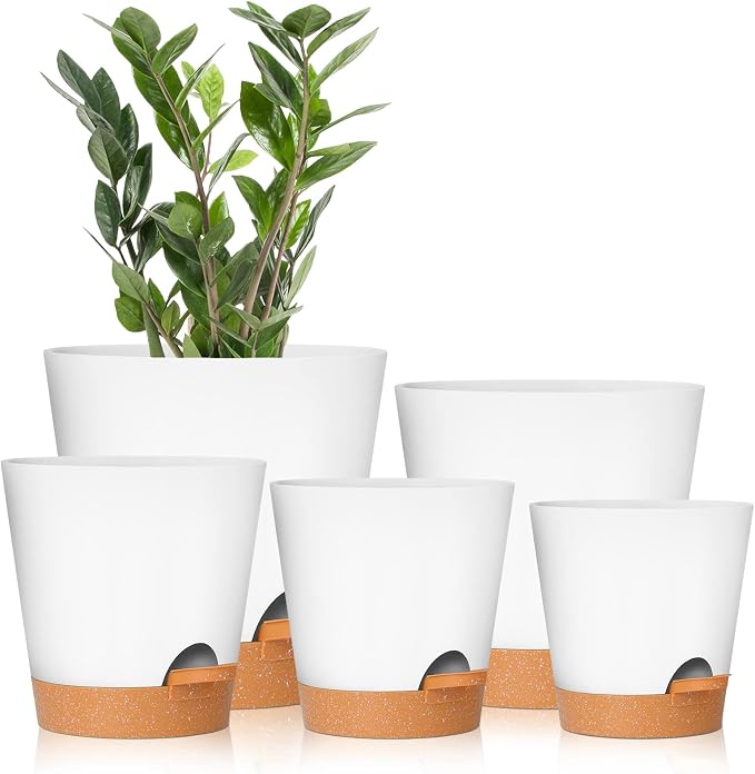 GARDIFE Plant Pots 7/6.5/6/5.5/5 Inch Self Watering Planters by GARDIFE