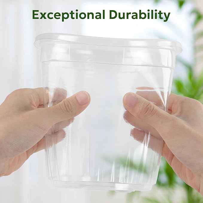 30 Packs 1 Gallon Reinforced Clear Nursery Pots - Image 4