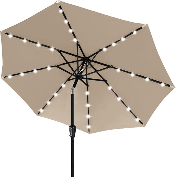 ABCCANOPY Outdoor 11FT Solar Led Patio Umbrellas by ABCCANOPY
