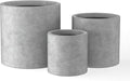 Kante 9.8", 15.7" Dia Round Concrete Planter Set of 3, Modern Style Large by Kante