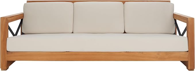 SAFAVIEH Couture Outdoor Patio Furniture Collection – Curacao 3-Seat Patio Sofa - Image 6