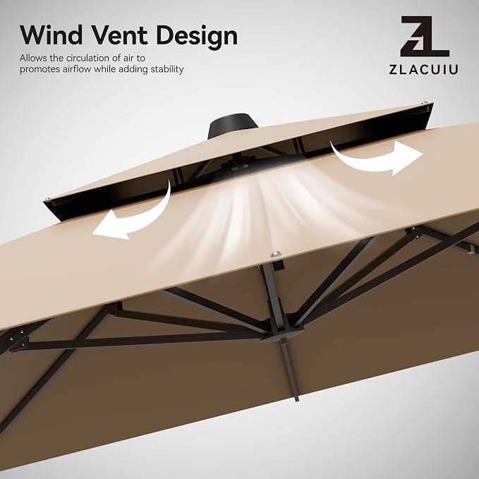 9x12FT Cantilever Patio Umbrella - Image 7