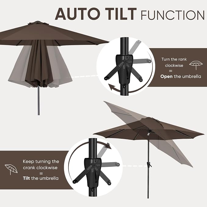 Tempera Patio Market Outdoor Table Umbrella - Image 2