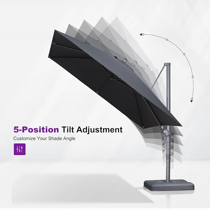 PURPLE LEAF 8 FT Cantilever Patio Umbrella - Image 6