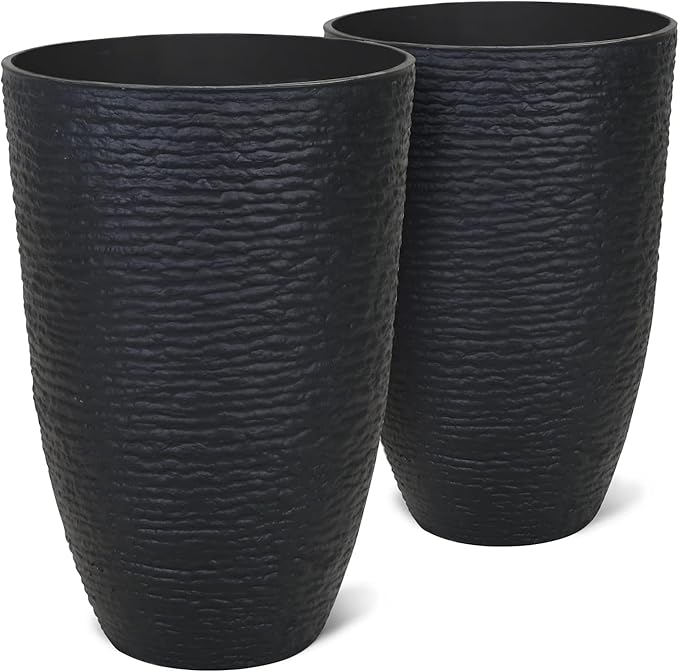 WORTH Garden 21" H Tall Planters 2 Pack by WORTH
