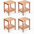 GREENVINES Adirondack-Outdoor-Side-Table | Set of 4 | 14 x 13 Inches | HDPE by GreenVines