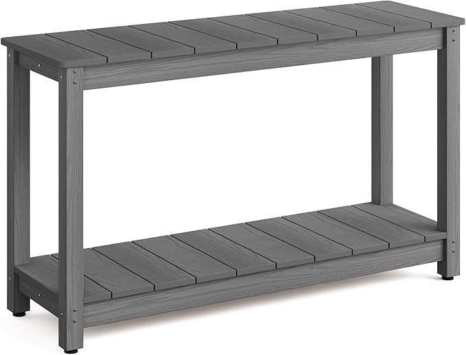 Stoog All-Weather Console Table, 2-Tier Patio Console Table Outdoor by Stoog