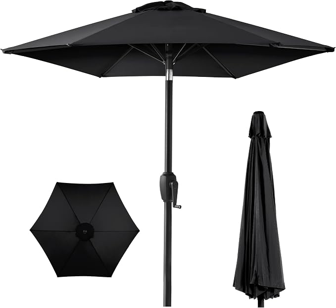 Best Choice Products 7.5ft Heavy-Duty Round Outdoor Market Table Patio Umbrella by BestChoiceProducts