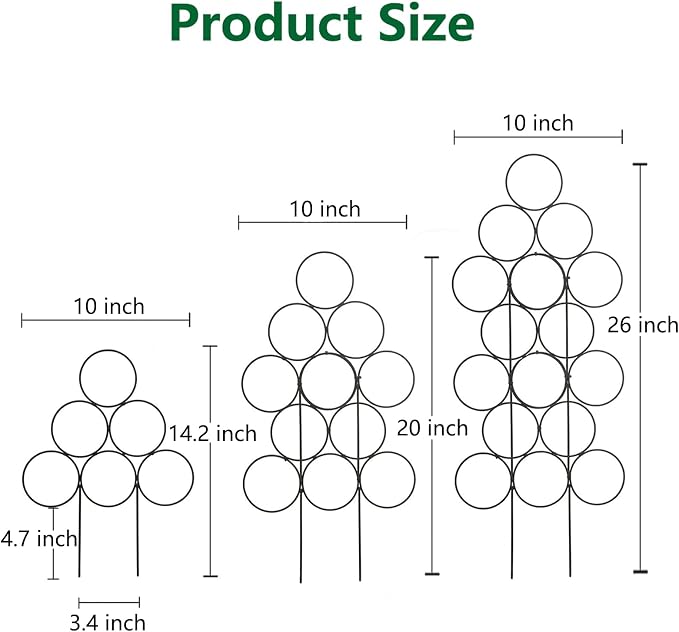 Trellis for Climbing Plants Indoor, 4 Pack Stackable Garden Trellis for Potted - Image 2