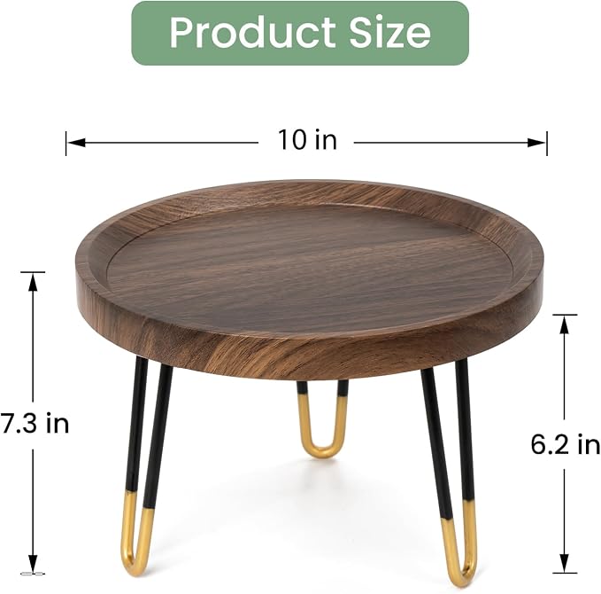 Plant Stand Indoor Outdoor, Mid Century Style Walnut Wood Color Plant Stand - Image 3