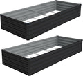 Vengarus 2 Pack 9x3x1FT Galvanized Raised Garden Bed Kit, Outdoor Metal Planter by Vengarus