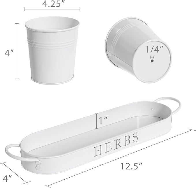 Barnyard Designs Indoor Herb Garden Planter Set - Image 7