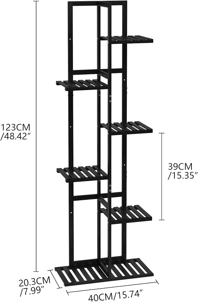 Laiensia Bamboo Plant Stand Rack 6 Tier, Indoor&Outdoor Planter Display Shelves - Image 5